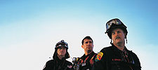 Left to right: physican Bill Trolan, caver Carl Levon Kustin, and wildland firefighter Bob Tooker after an exhausting shift Photo: James Rexroad
