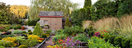 The Herbfarm's model garden of raised beds supplies ingredients for the restaurant’s dishes.