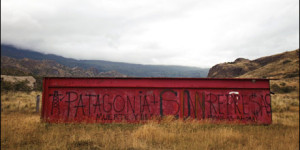 Anti-dam graffiti along the Carretera Austral Photograph by Michael Hanson