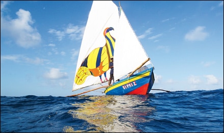 The Sipriz under sail Photo: courtesy of Patrick Symmes