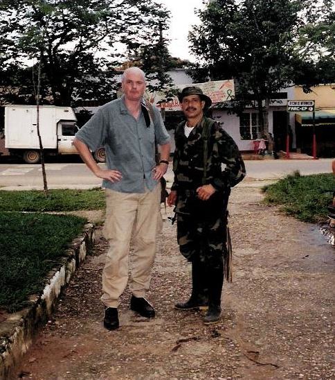 With FARC guerrilla commander Simon Trinidad, Columbia, 2000: Miraculous Fishing, Harper's