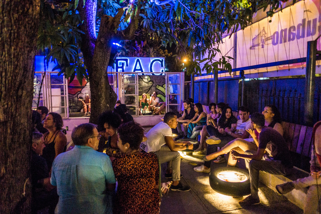  The bar at Fabrica de Arte Cubano, a gallery/nightclub that has private investment.